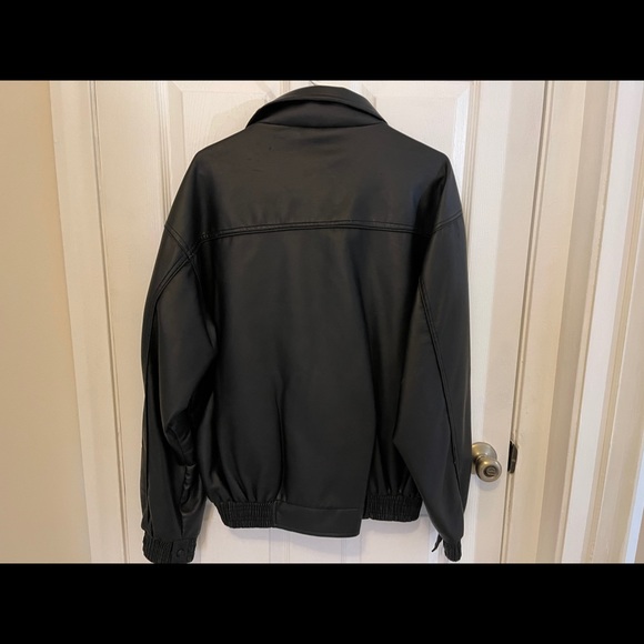 Check-In Men’s Black Vegan Leather Jacket - Picture 4 of 12